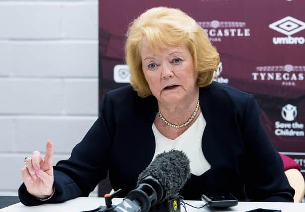 Ann Budge has told Hearts players they will not be paid at the end of the month if they refuse to take a temporary 10-30 per cent wage reduction. Picture: Ross Parker/SNS