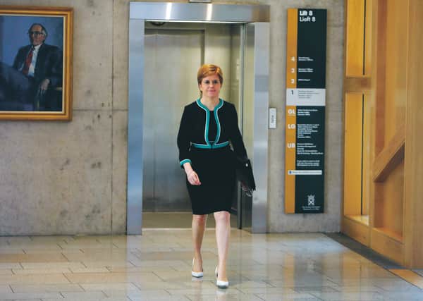 The constitution is on the back burner for now as Nicola Sturgeon wrestles to contain the pandemic. Picture: Andrew Cowan/Scottish Parliament via Getty