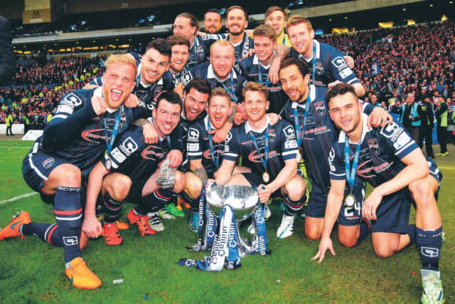 Ross County celebrate League Cup success in 2016. Picture: Rob Casey/SNS