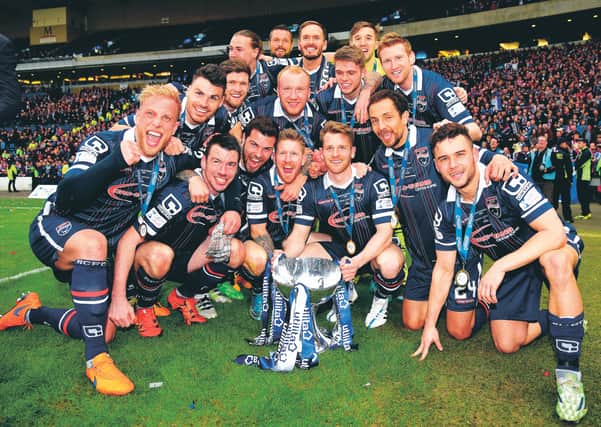 Ross County celebrate League Cup success in 2016. Picture: Rob Casey/SNS
