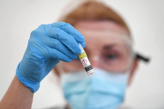 Nurse manager Jean Stevenson at the Gartnavel General Hospital testing centre.

 Picture: John Devlin