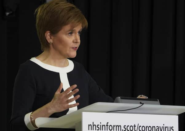 Nicola Sturgeon was speaking at her daily media briefing in Edinburgh