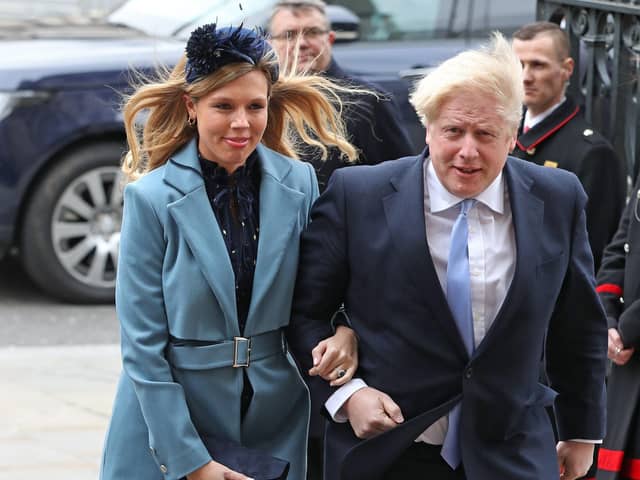 Prime Minister Boris Johnson and partner Carrie Symonds arriving at the Commonwealth Service at Westminster Abbey. Picture: Yui Mok/PA Wire