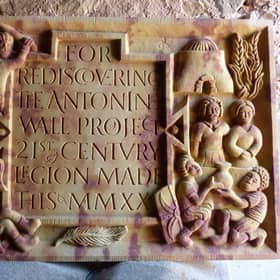 The carved stone depicts how the Roman invaders lived with the natives near the Antonine Wall