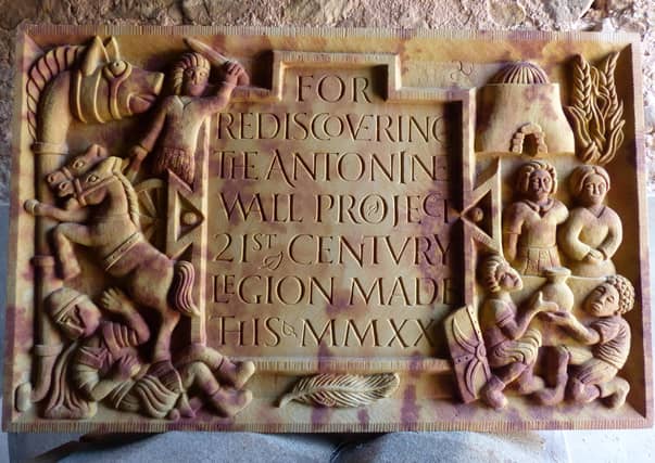 The carved stone depicts how the Roman invaders lived with the natives near the Antonine Wall