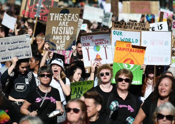 Climate change campaigners in GLasgow last year. Picture: John Devlin