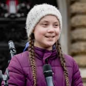 Swedish climate activist Greta Thunberg speaks on stage during a demonstration of students in Germany. Picture: Getty