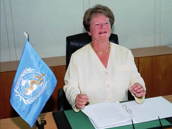 Gro Harlem Brundtland warned in 2001 that increasing inequities would encourage the spread of illnesses (Picture: AP)