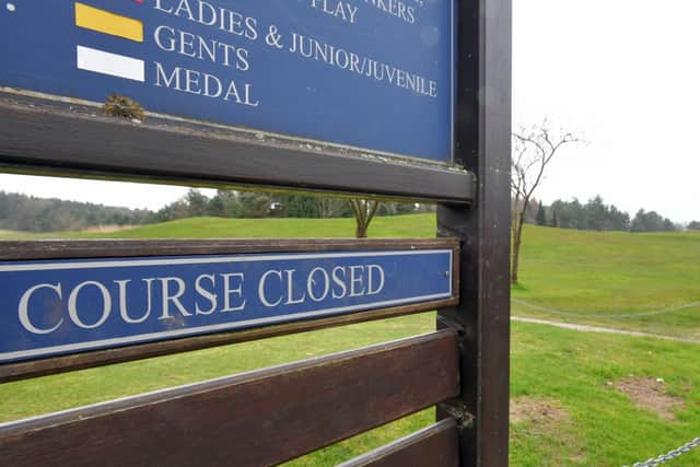 Golf courses throughout the UK have been closed since 23 March. Picture Michael Gillen.