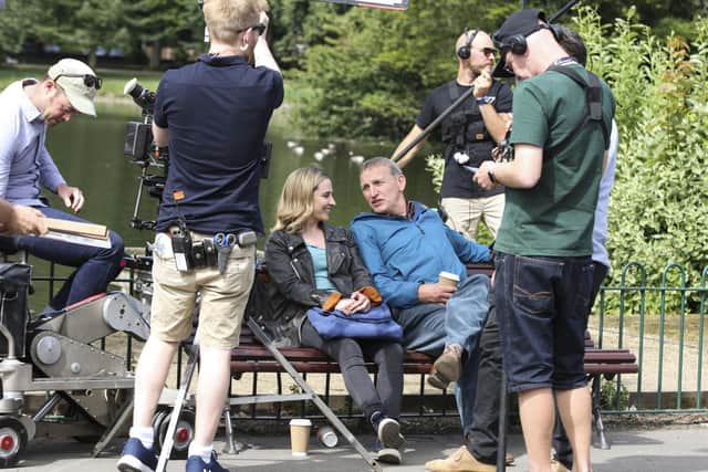 On set with the crew of The A Word, filmed in Manchester and The Lake District
