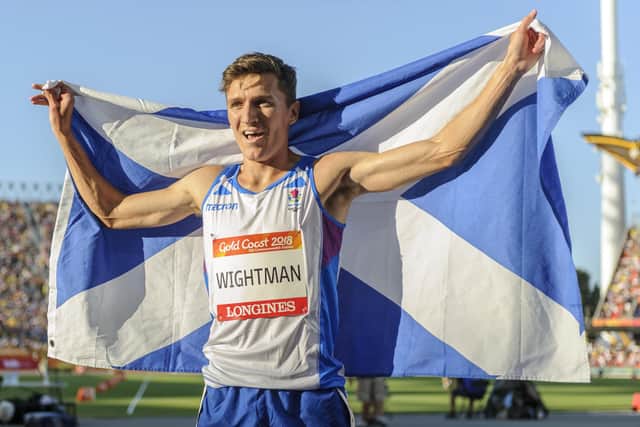 Jake Wightman  celebrates his 1500m bronze medal at the 2018 Commonwealth Games in Australia. Picture: Bobby Gavin