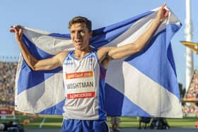 Jake Wightman  celebrates his 1500m bronze medal at the 2018 Commonwealth Games in Australia. Picture: Bobby Gavin