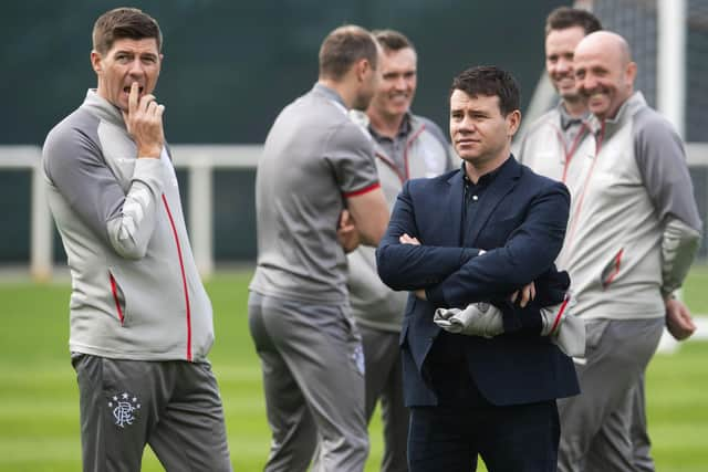 Rangers sporting director Ross Wilson with manager Steven Gerard. Picture: Craig Foy / SNS