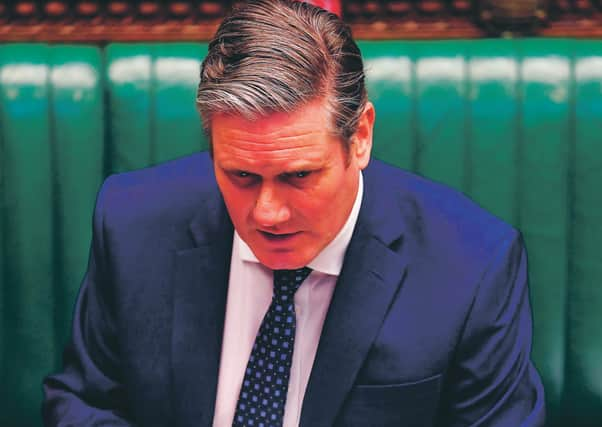 Labour party leader Keir Starmer speaking during Prime Minister's Question time (PMQs) in the House of Commons in London on April 29, 2020.