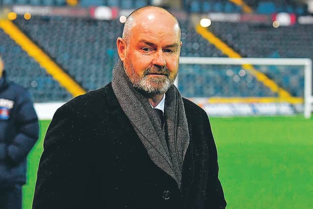 Scotland manager Steve Clarke will lead his team into the Euro 2020 play-off against Israel but, as yet, no one knows when that will be. Picture: Rob Casey/SNS