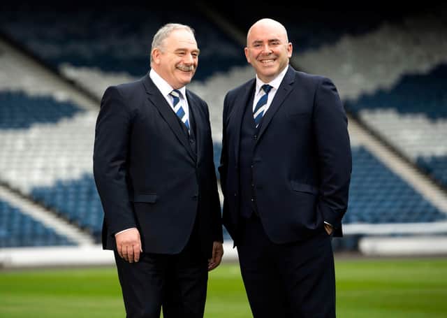 SFA president Rod Petrie, left, and vice president Mike Mulraney could save clubs at different levels of the game from financial disaster. Picture: SNS.