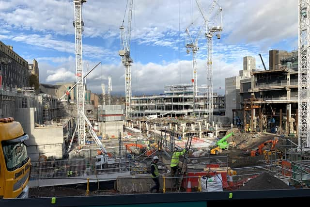 The Edinburgh St James Centre building site. Construction businesses would be among the first to return to work