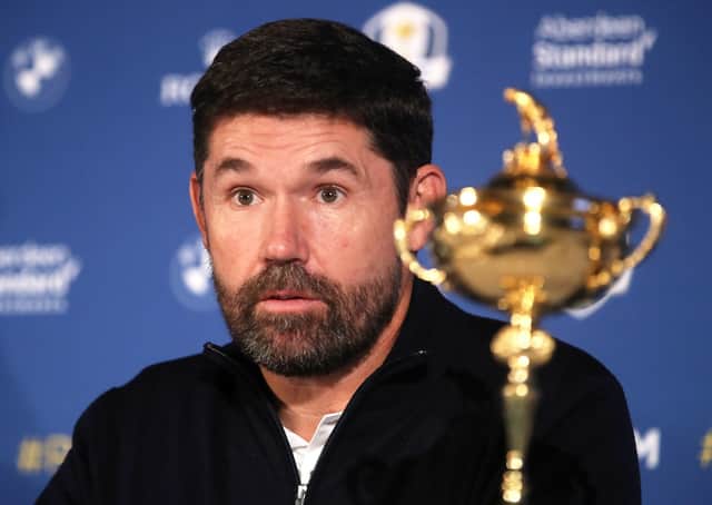 European Ryder Cup captain Padraig Harrington. Picture: Adam Davy/PA Wire