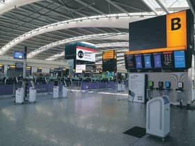 Heathrow’s deserted Terminal 5. Picture: Steve Parsons/PA