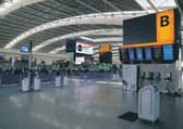 Heathrow’s deserted Terminal 5. Picture: Steve Parsons/PA