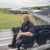 Stewart Duff, Gullane course manager, on the 18th green. Picture: Phil Wilkinson