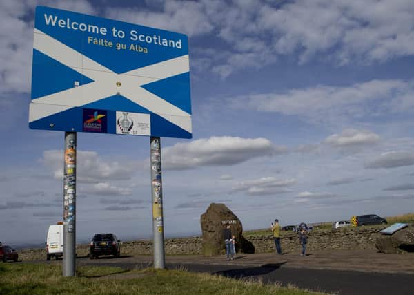 The border between Scotland and England at Carter Bar.