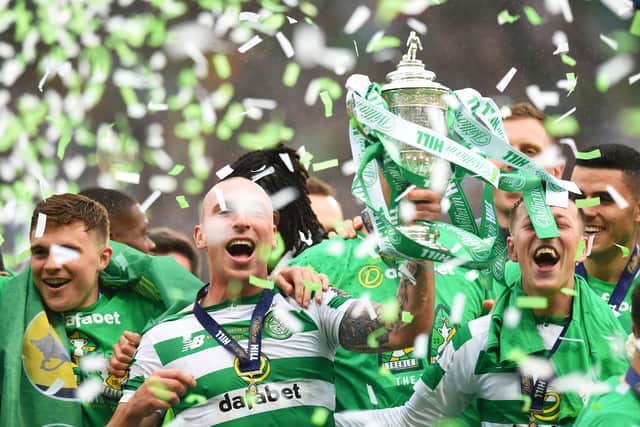 Celtic celebrate their 2019 Scottish Cup final win. Picture: Sammy Turner/SNS