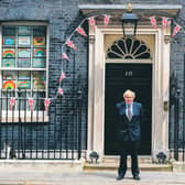 Boris Johnson outside No 10 Downing Street on VE Day. Picture: 
Peter Summers/Getty
