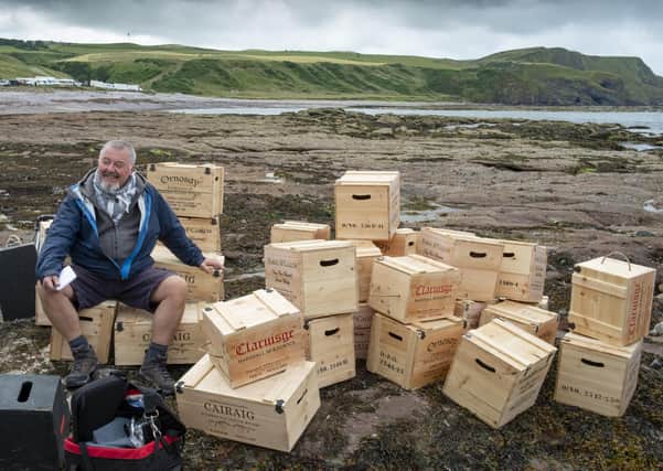 Willy Wandson the set of the 2016 remake of Whisky Galore (Pitcure: Graeme Hunter)