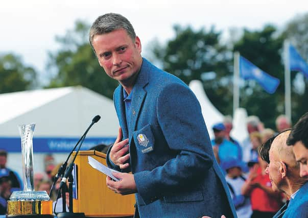 Walker Cup captain Stuart Wilson took charge of Team Europe at the 2014 Junior Ryder Cup. Picture: Mark Runnacles/Getty Images