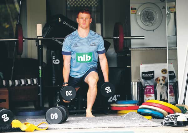 Finlay Christie, who was doing weights sessions in his garage during lockdown in New Zealand, is ready for the Super Rugby Aotearoa kick-off. Picture: Phil Walter/Getty Images