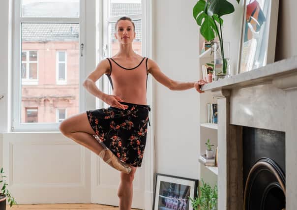 Scottish Ballet of soloist Claire Souet working from home.