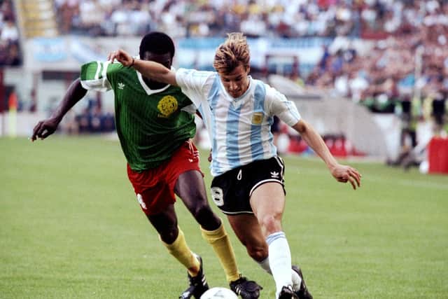 Claudio Caniggia was persistently fouled. Picture: Allsport UK /Allsport