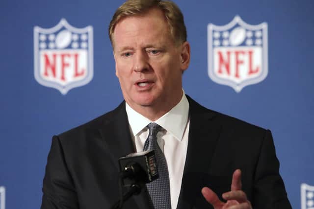 NFL commissioner Roger Goodell said on Friday that players will no longer be punished for kneeling during the national anthem. Picture: LM Otero/AP