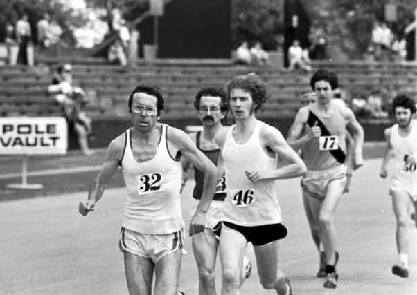 Don Macgregor out in front in the marathon at the Scottish Athletics Championships at Meadowbank in June 1976. Picture: Denis Straughan