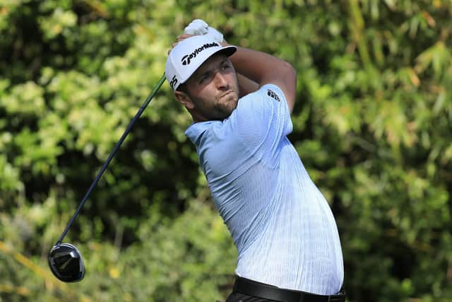 Jon Rahm in action at the Players Championship at Sawgrass in March just before golf shut down due to the pandemic. Picture: Cliff Hawkins/Getty