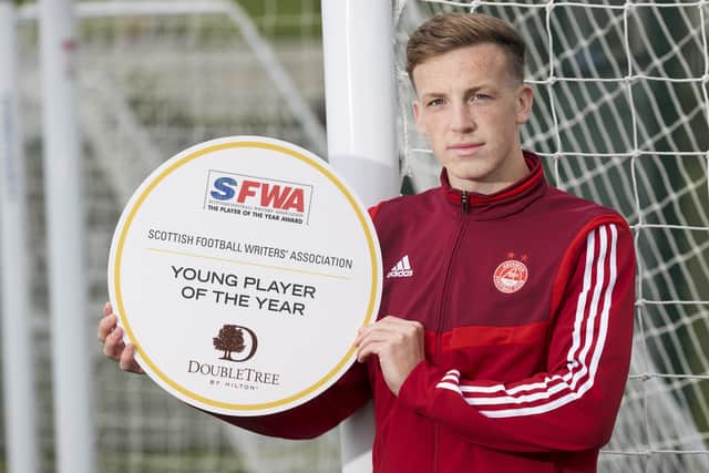 Aberdeen midfielder Lewis Ferguson has been named young player of the year by football writers. Picture: Steve Welsh