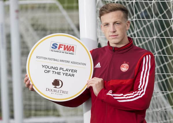 Aberdeen midfielder Lewis Ferguson has been named young player of the year by football writers. Picture: Steve Welsh