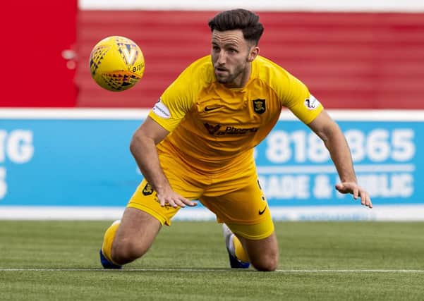 New Motherwell signing Ricki Lamie, who has played in all four divisions, in action for Livingston against Hamilton. Picture: Alan Rennie/SNS