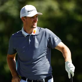 Justin Rose of England plays his shot from the third tee during the first round of the Charles Schwab Challenge at Colonial Country Club in Fort Worth, Texas. Picture: Tom Pennington/Getty Images