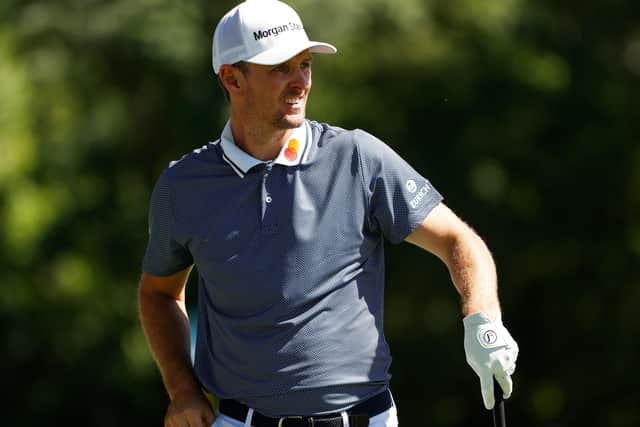 Justin Rose of England plays his shot from the third tee during the first round of the Charles Schwab Challenge at Colonial Country Club in Fort Worth, Texas. Picture: Tom Pennington/Getty Images