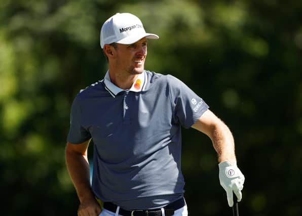 Justin Rose of England plays his shot from the third tee during the first round of the Charles Schwab Challenge at Colonial Country Club in Fort Worth, Texas. Picture: Tom Pennington/Getty Images