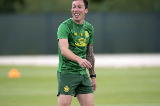 Celtic captain Scott Brown returned to training on Thursday. Picture: SNS