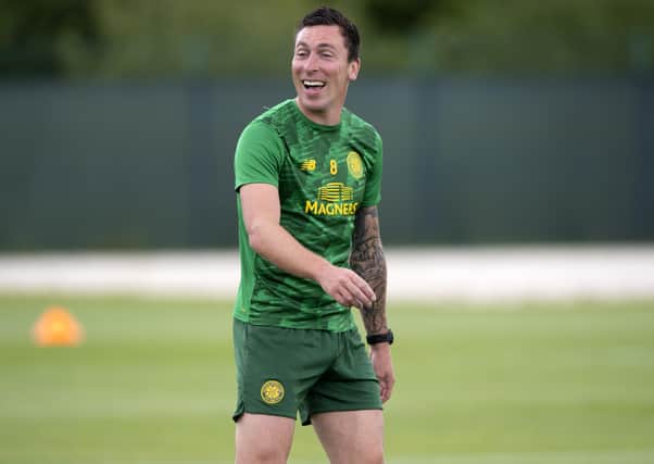 Celtic captain Scott Brown returned to training on Thursday. Picture: SNS