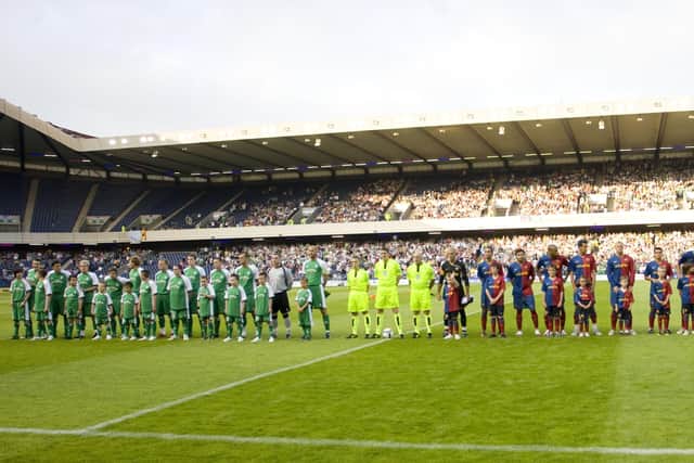 Hibs hosted Barcelona at Murrayfield in a pre-season friendly in 2008. Picture: SNS