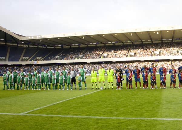 Hibs hosted Barcelona at Murrayfield in a pre-season friendly in 2008. Picture: SNS