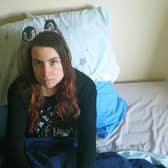 Barbara Melville, from
Edinburgh, is bed-bound
and fighting to recover, three
months after contracting
Covid-19