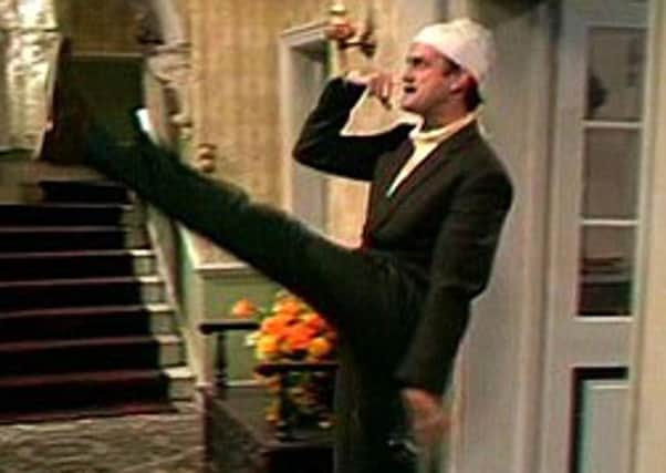 A scene from the controversial Fawlty Towers' episode, The Germans