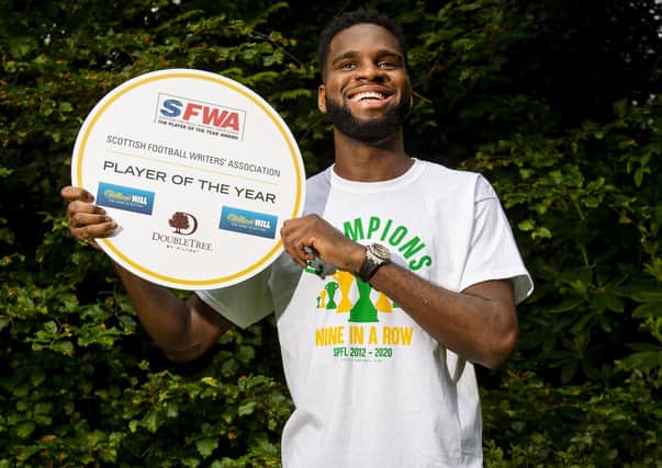 Scottish Football Writers’ Player of the Year Odsonne Edouard insists he is focused on helping Celtic win a tenth title in a row. Picture: Steve Welsh