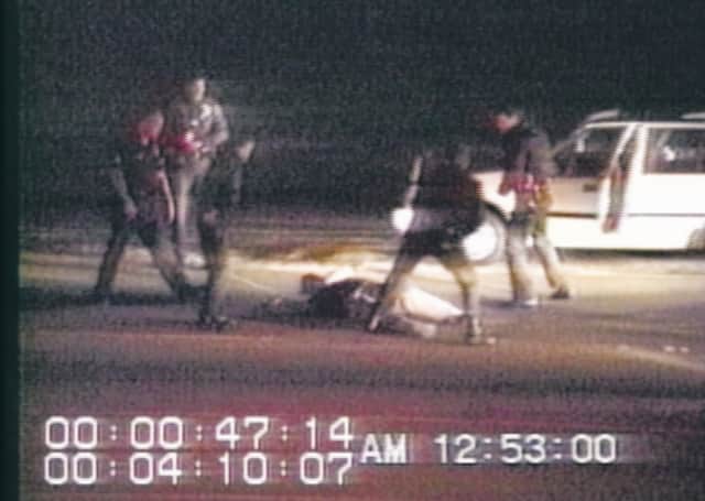 The video of the beating of Rodney King by LAPD officers which spurred another generation to demonstrate